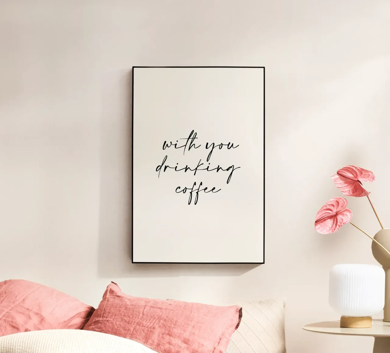 With You Drinking Coffee acrylic glass by Ayleen