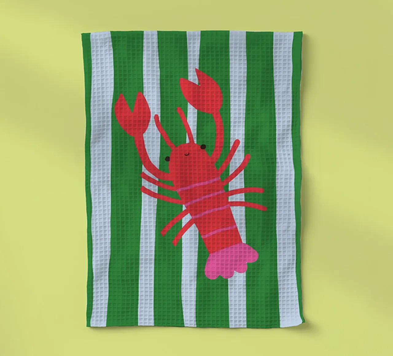 Cute Lobster tea towel by Attaboy Dsgn