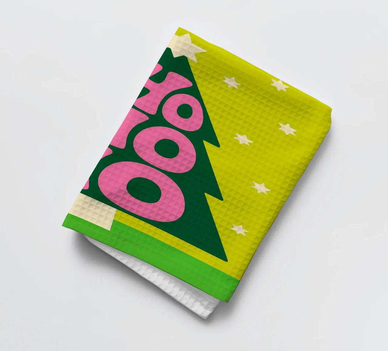 Ho Ho Ho Christmas Tree tea towel by Attaboy Dsgn
