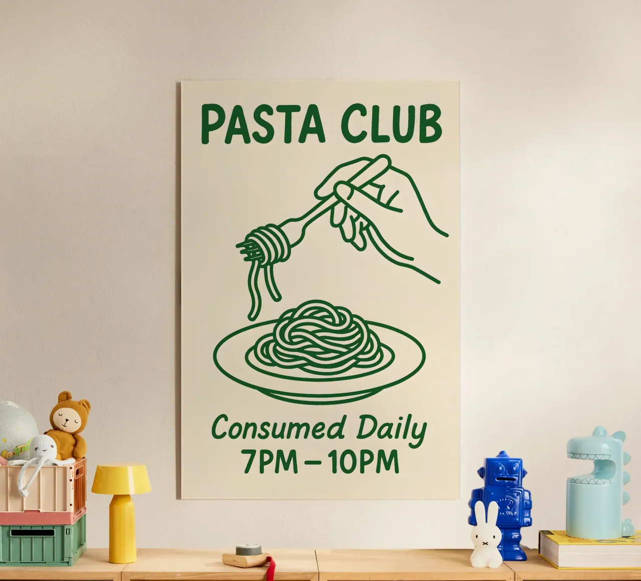 The Pasta Club plexiglas de Wall of Whispers