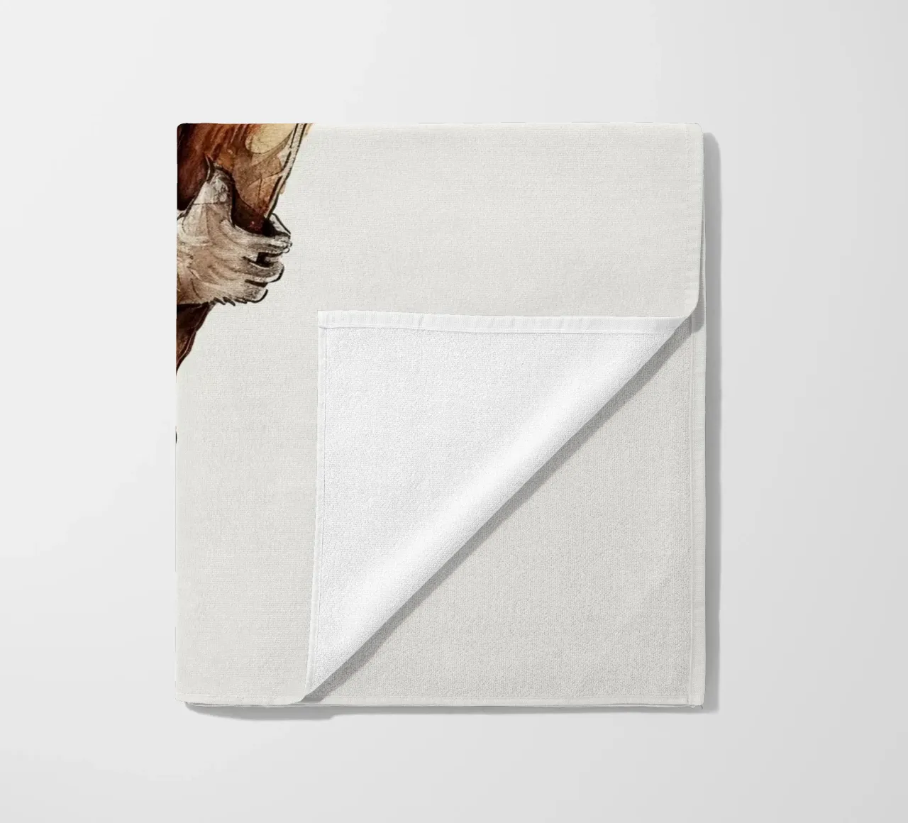 Cute koala climbing a tree branch in a natural habitat with beach towel by DesignDoodle