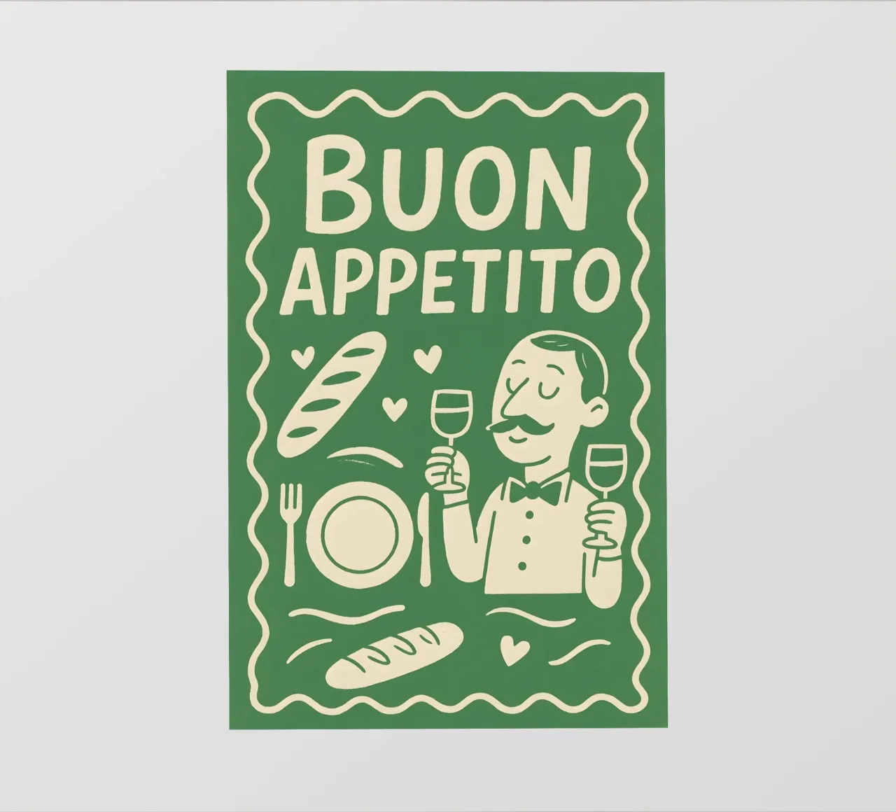 Buon Appetito telo in pvc da Wall of Whispers