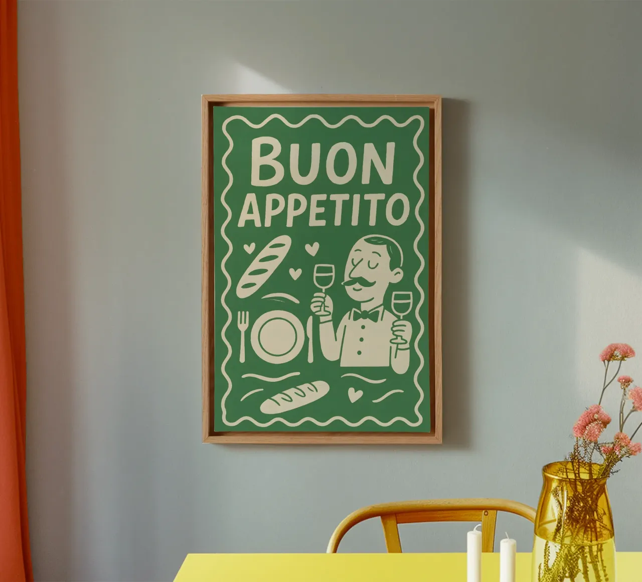 Buon Appetito canvas by Wall of Whispers