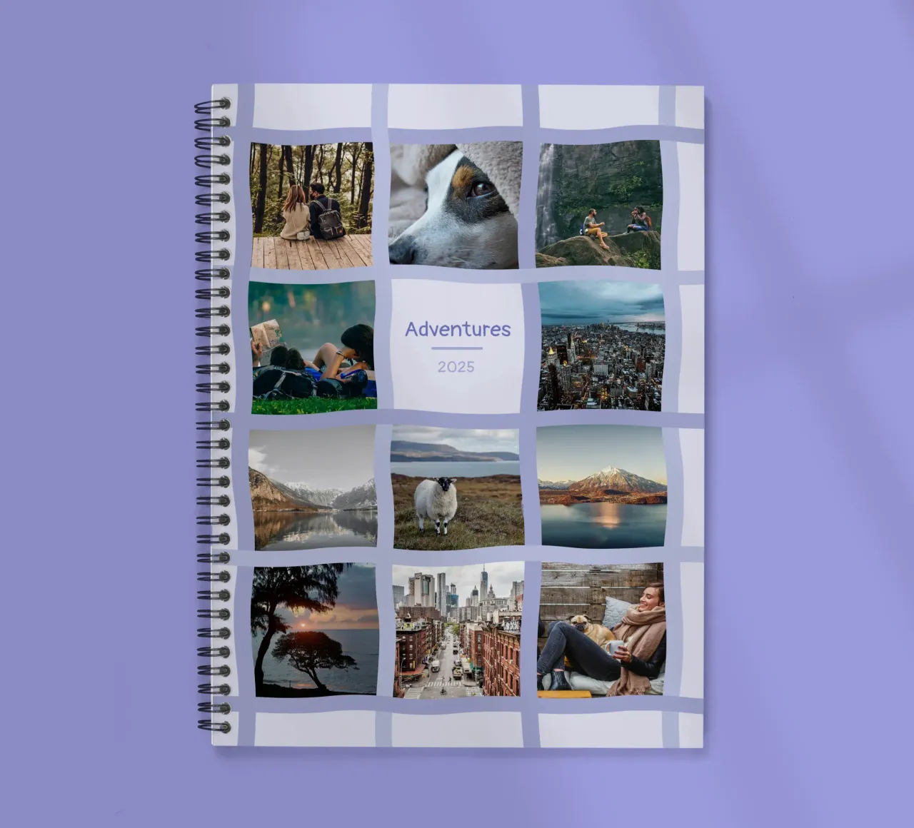 Wiggle Collage spiral notebook by Personalizable Designs
