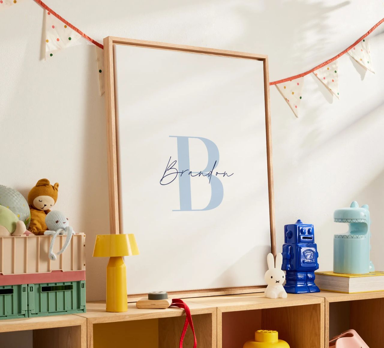 Individueller Baby-Namensdruck Leinwand von Prints By Ayleen