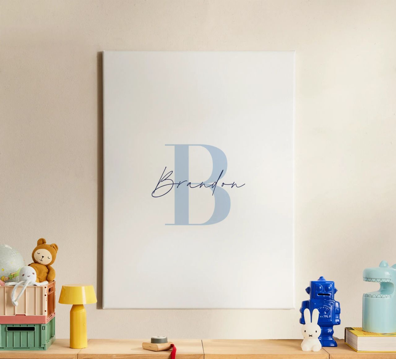 Individueller Baby-Namensdruck Leinwand von Prints By Ayleen