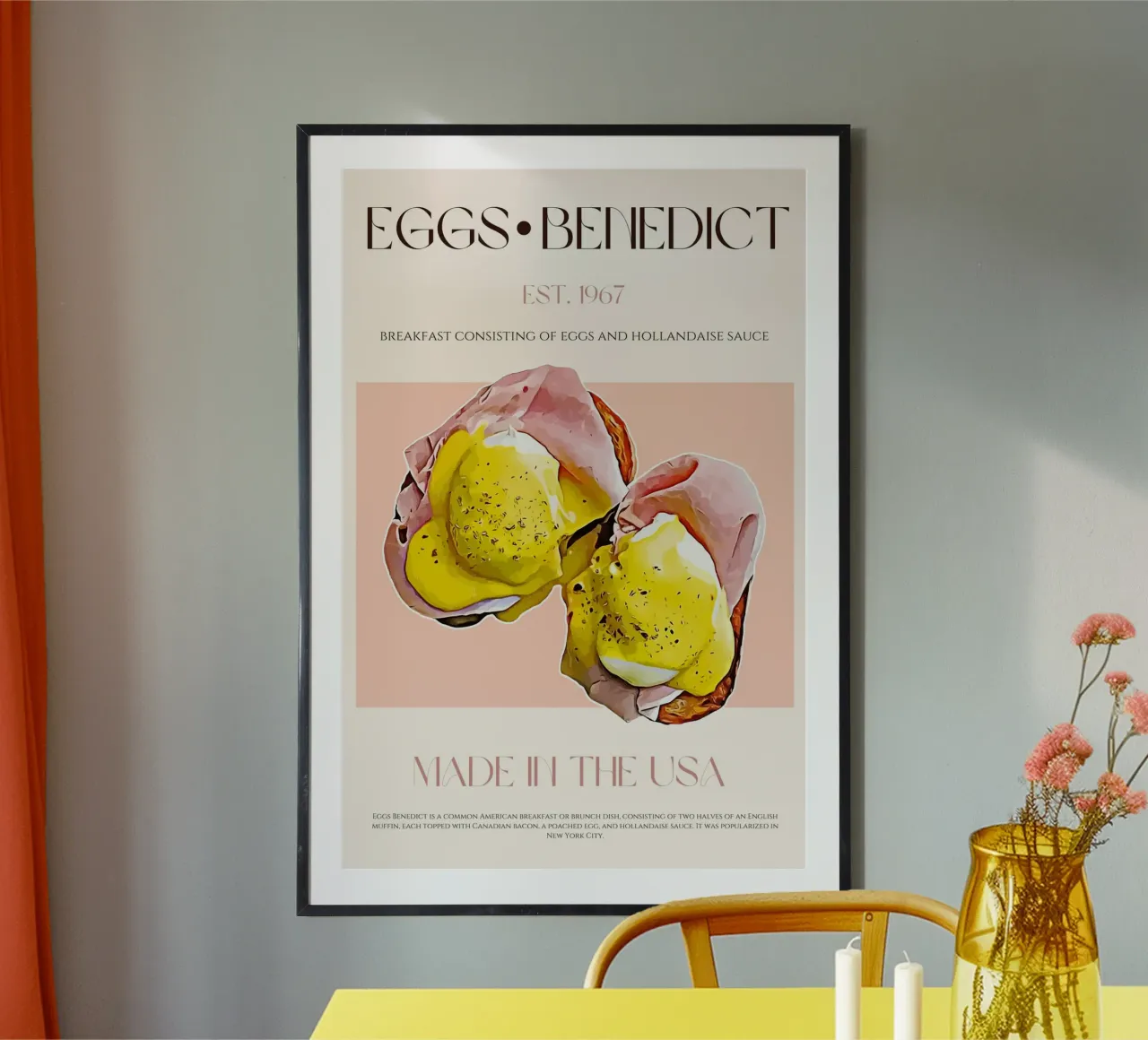 Eggs Benedict Drucken Poster von KOKRPrints