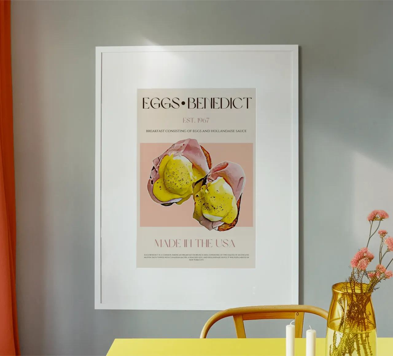 Eggs Benedict Drucken Poster von KOKRPrints