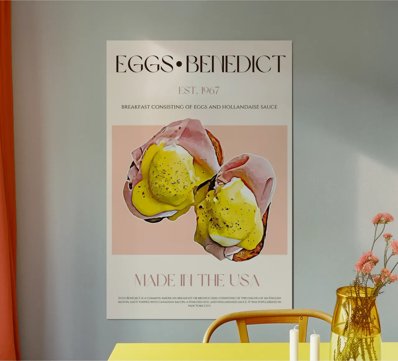 Eggs Benedict Drucken Poster von KOKRPrints