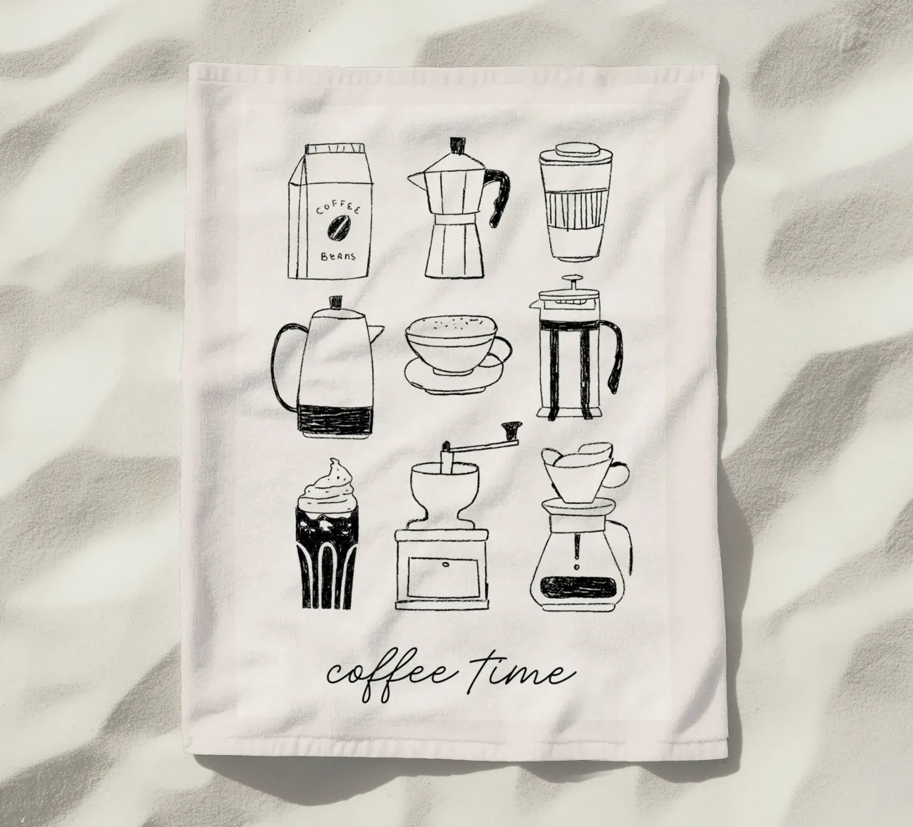 ora del caffè telo mare da ArtDesign by KBK