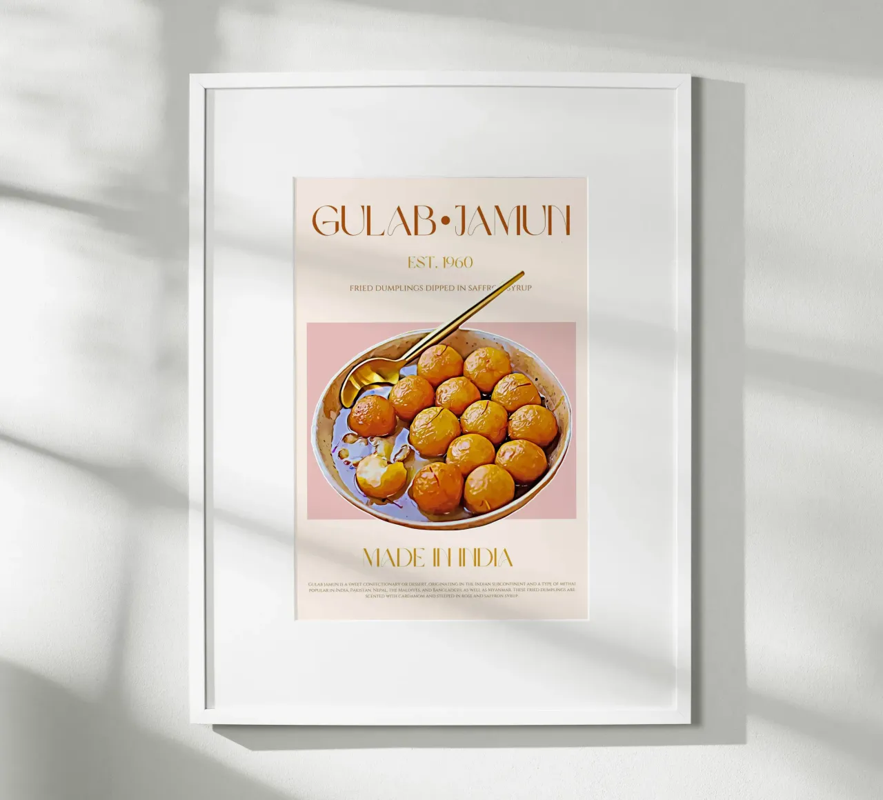Stampa Gulab Jamun poster con telaio in plastica da KOKRPrints