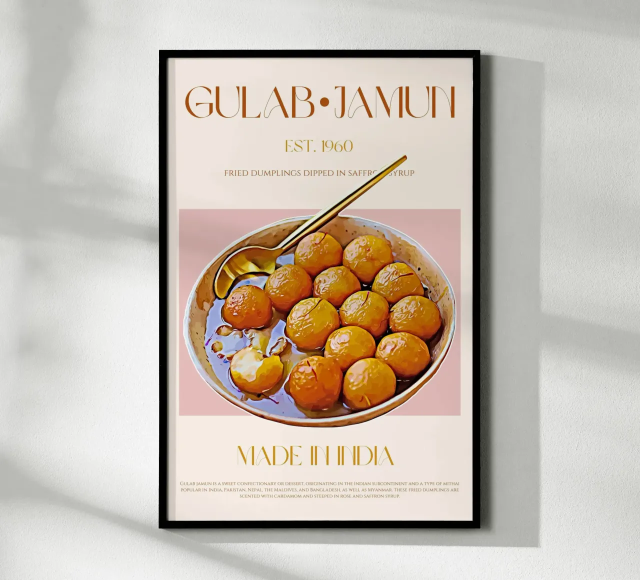 Stampa Gulab Jamun poster con telaio in plastica da KOKRPrints
