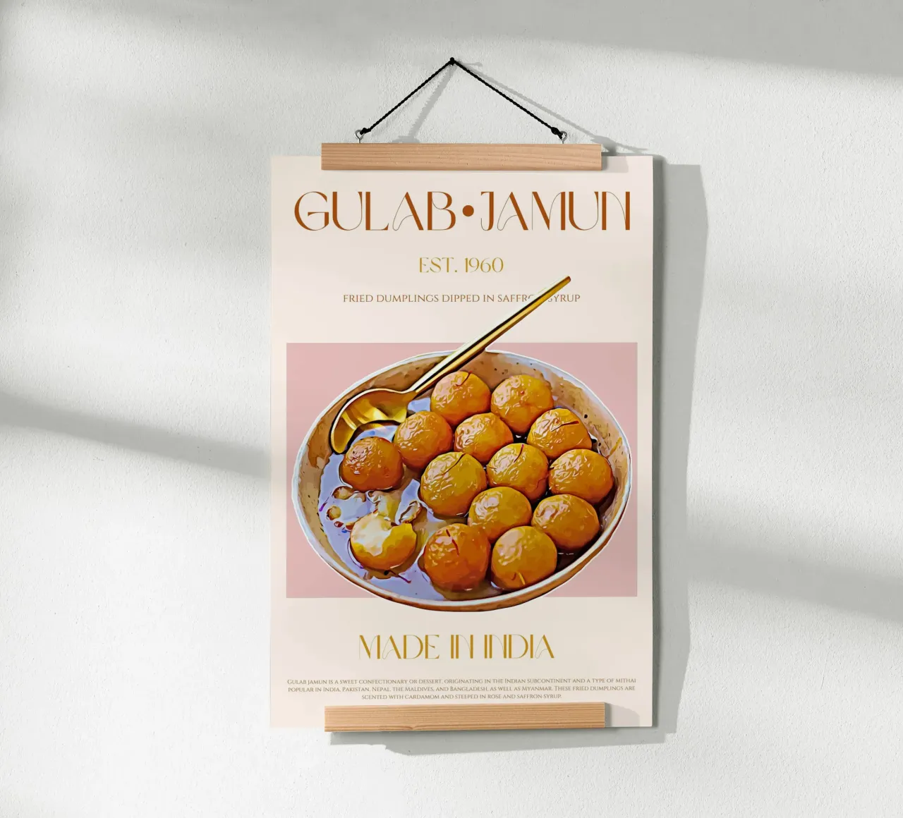 Stampa Gulab Jamun poster con telaio in plastica da KOKRPrints