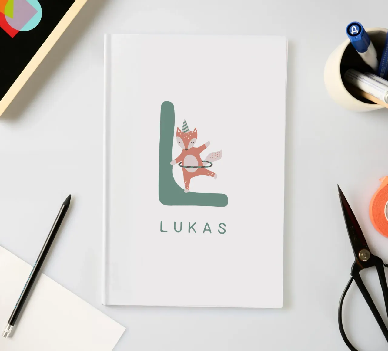 Cute Fox notebook by Kartenliebe