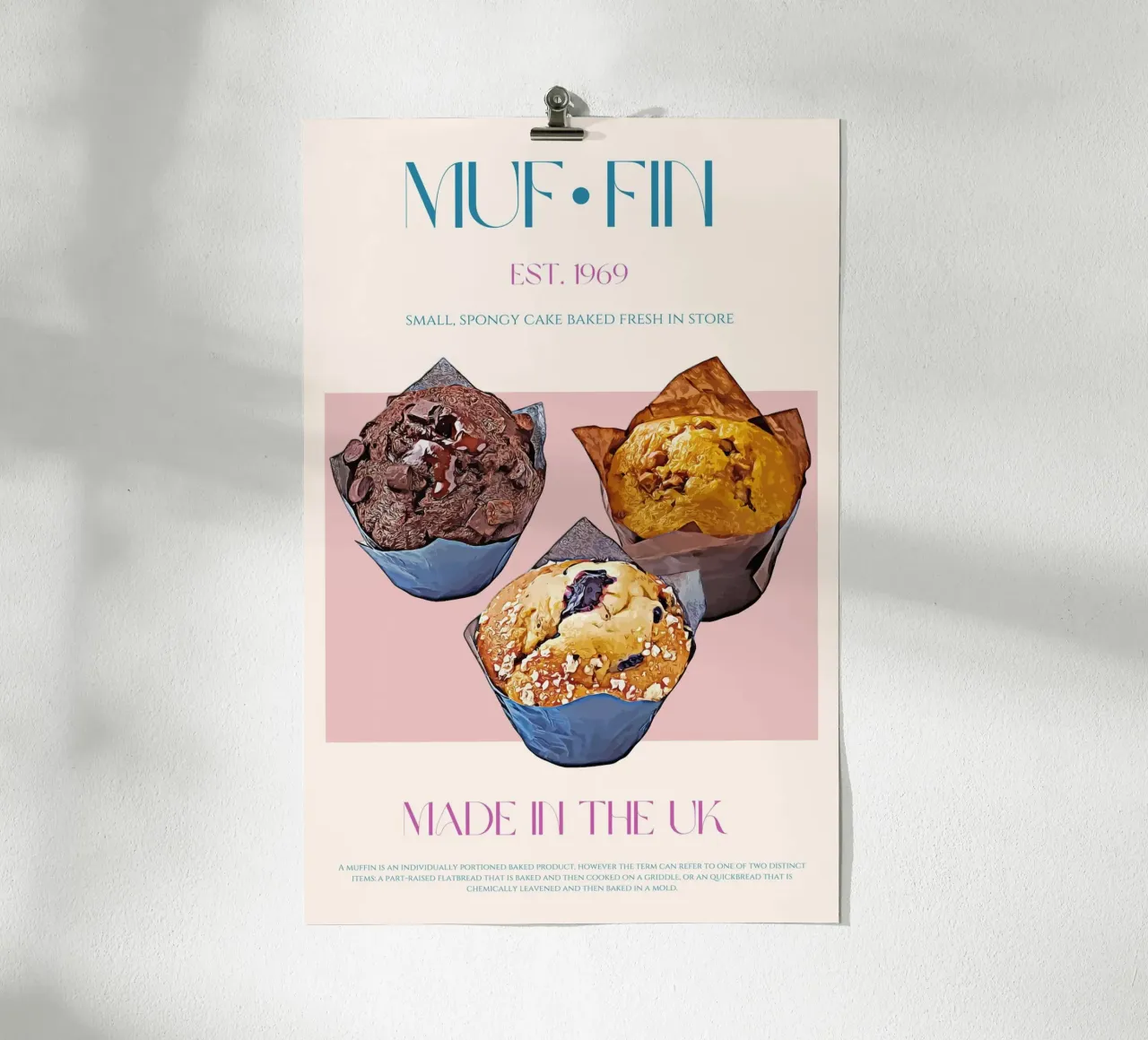 Muffin Print poster by KOKRPrints