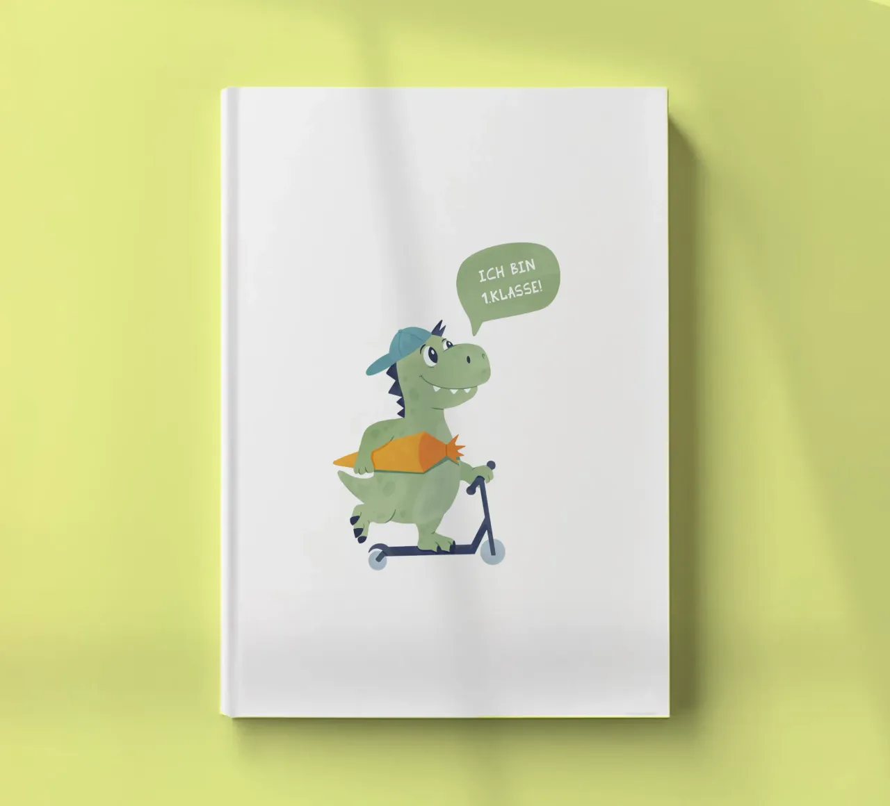 Scooter Dino notebook by Kartenliebe
