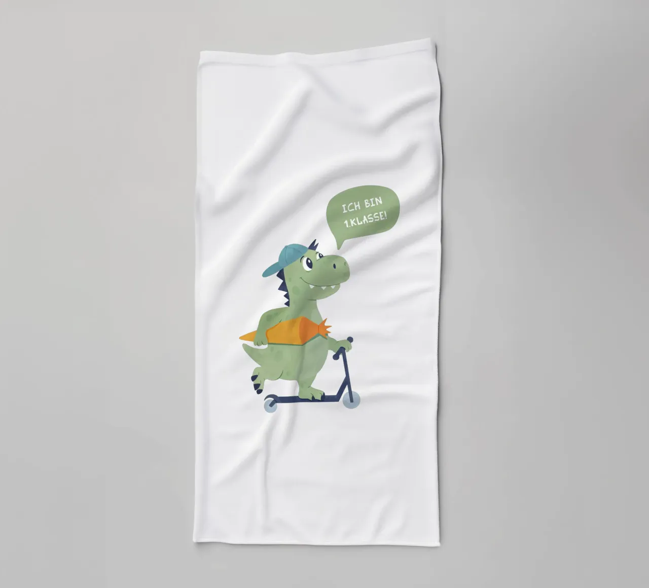 Scooter Dino towel by Kartenliebe