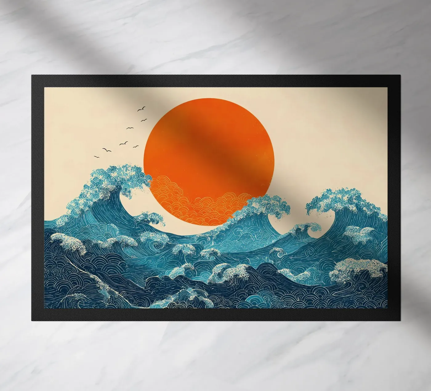 Soleil et mer paillasson de IamHomeStudio