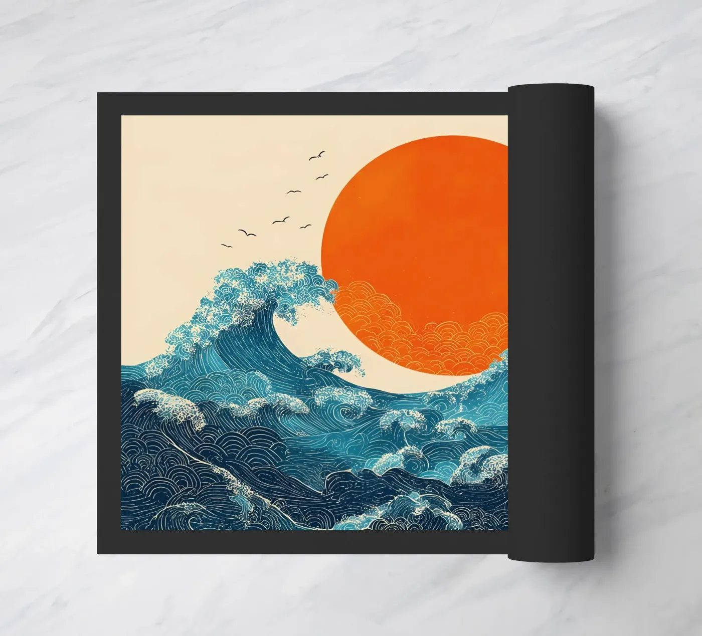 Soleil et mer paillasson de IamHomeStudio