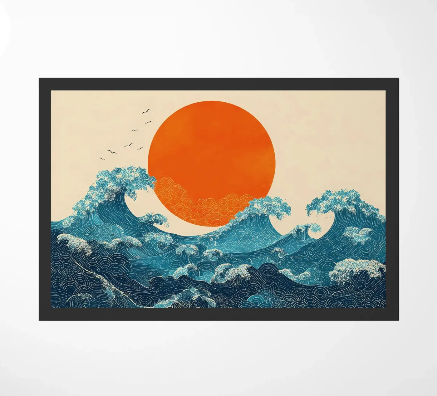 Soleil et mer paillasson de IamHomeStudio