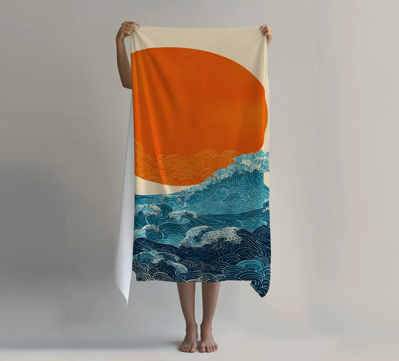 Sonne und Meer Strandtuch von IamHomeStudio