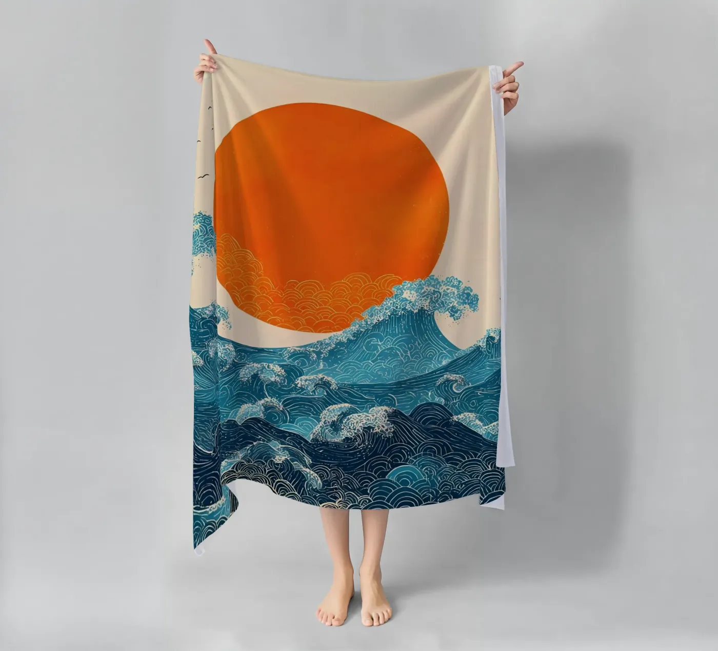 Sonne und Meer Strandtuch von IamHomeStudio