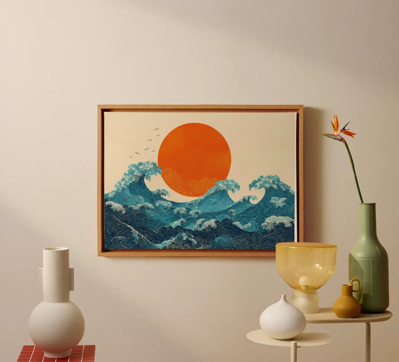 Sole e mare tela da IamHomeStudio