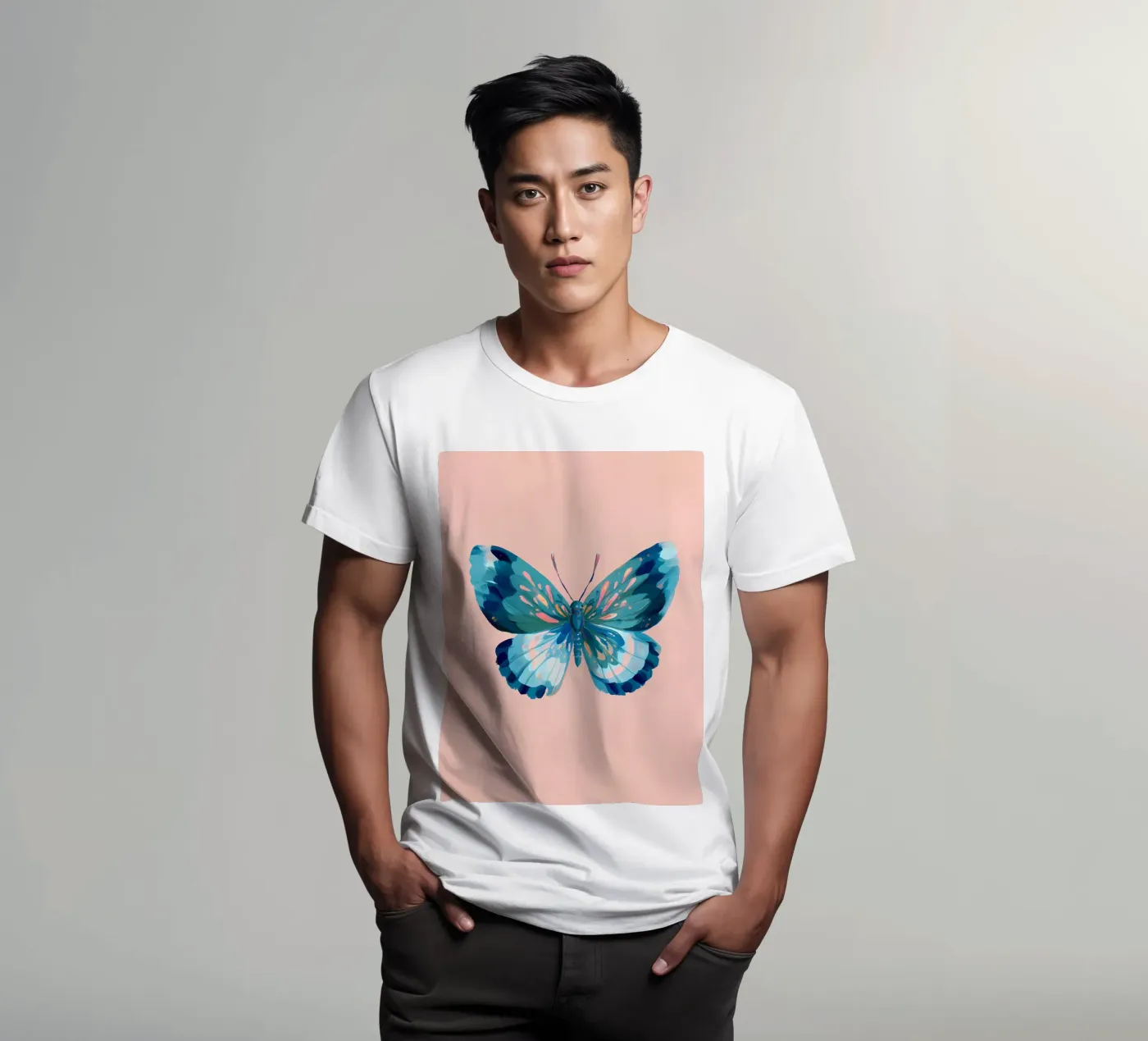 Farfalla blu t-shirt da IamHomeStudio