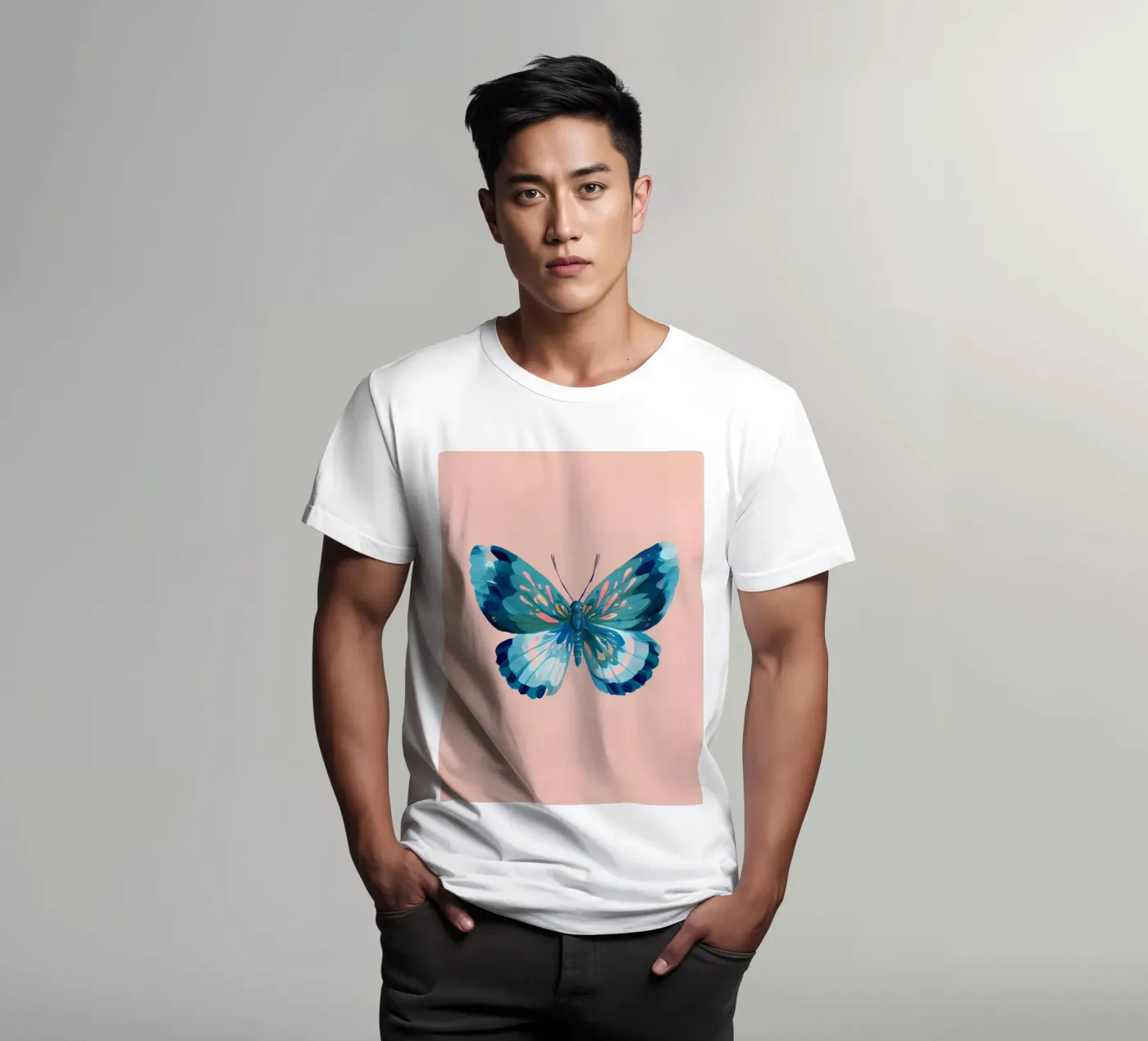 Farfalla blu t-shirt da IamHomeStudio
