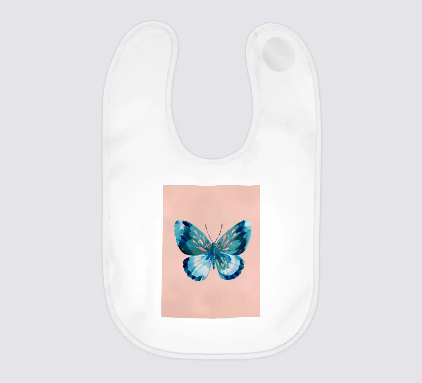 Blue Butterfly baby bib by IamHomeStudio