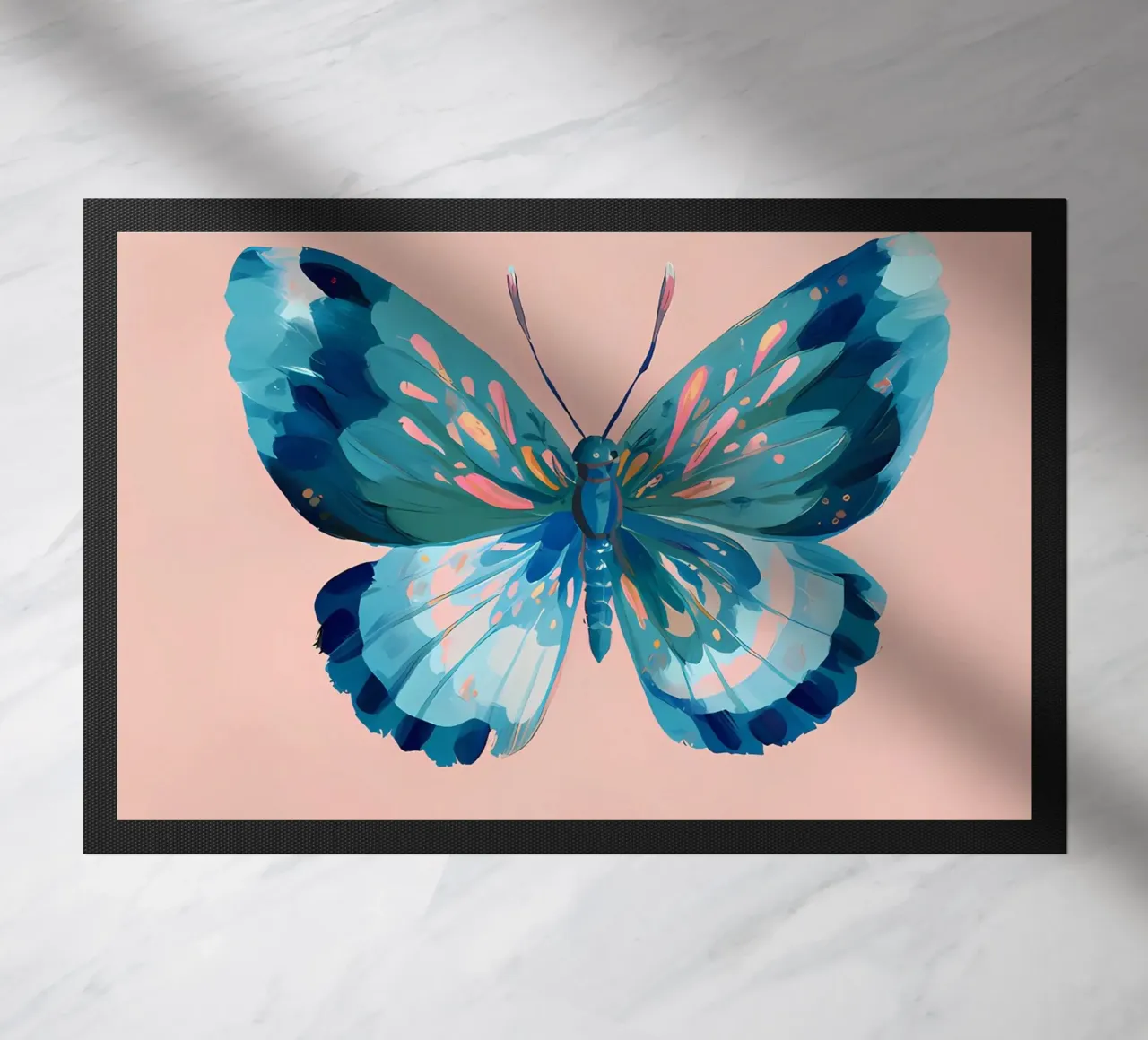 Farfalla blu zerbino da IamHomeStudio