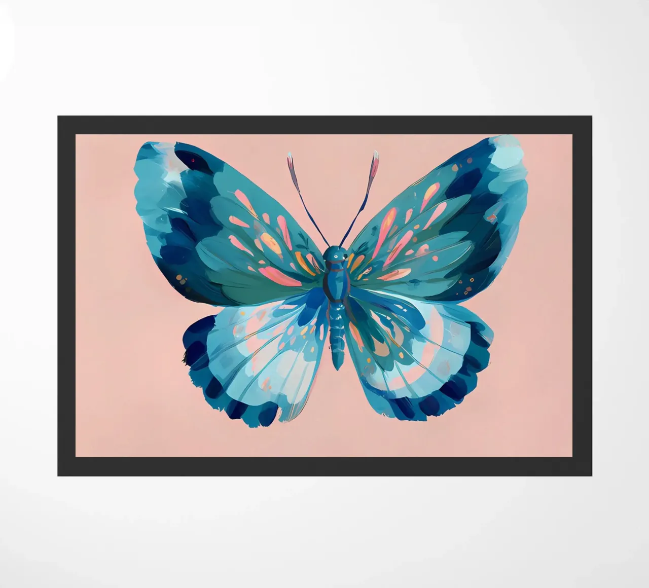 Farfalla blu zerbino da IamHomeStudio