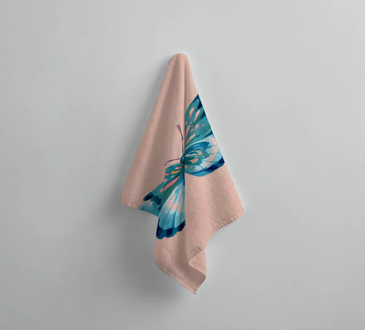 Farfalla blu asciugamano da bagno da IamHomeStudio