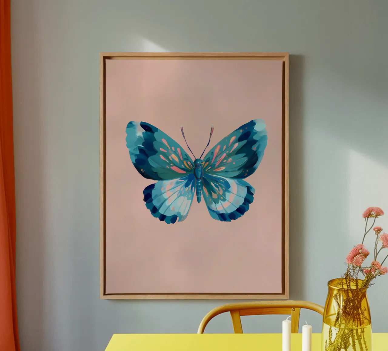 Farfalla blu tela da IamHomeStudio