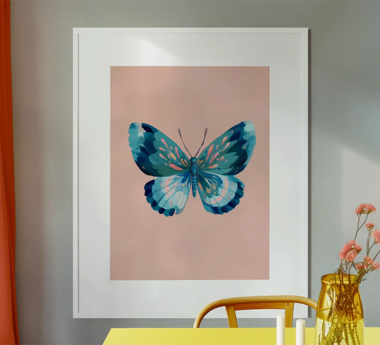 Farfalla blu carta hahnemühle da IamHomeStudio