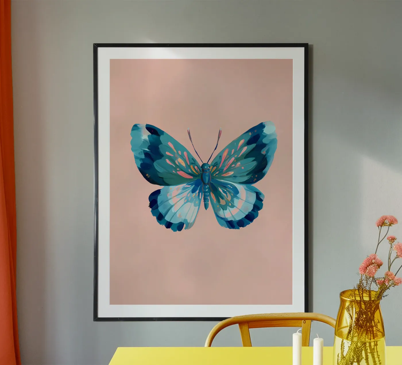 Farfalla blu poster da IamHomeStudio