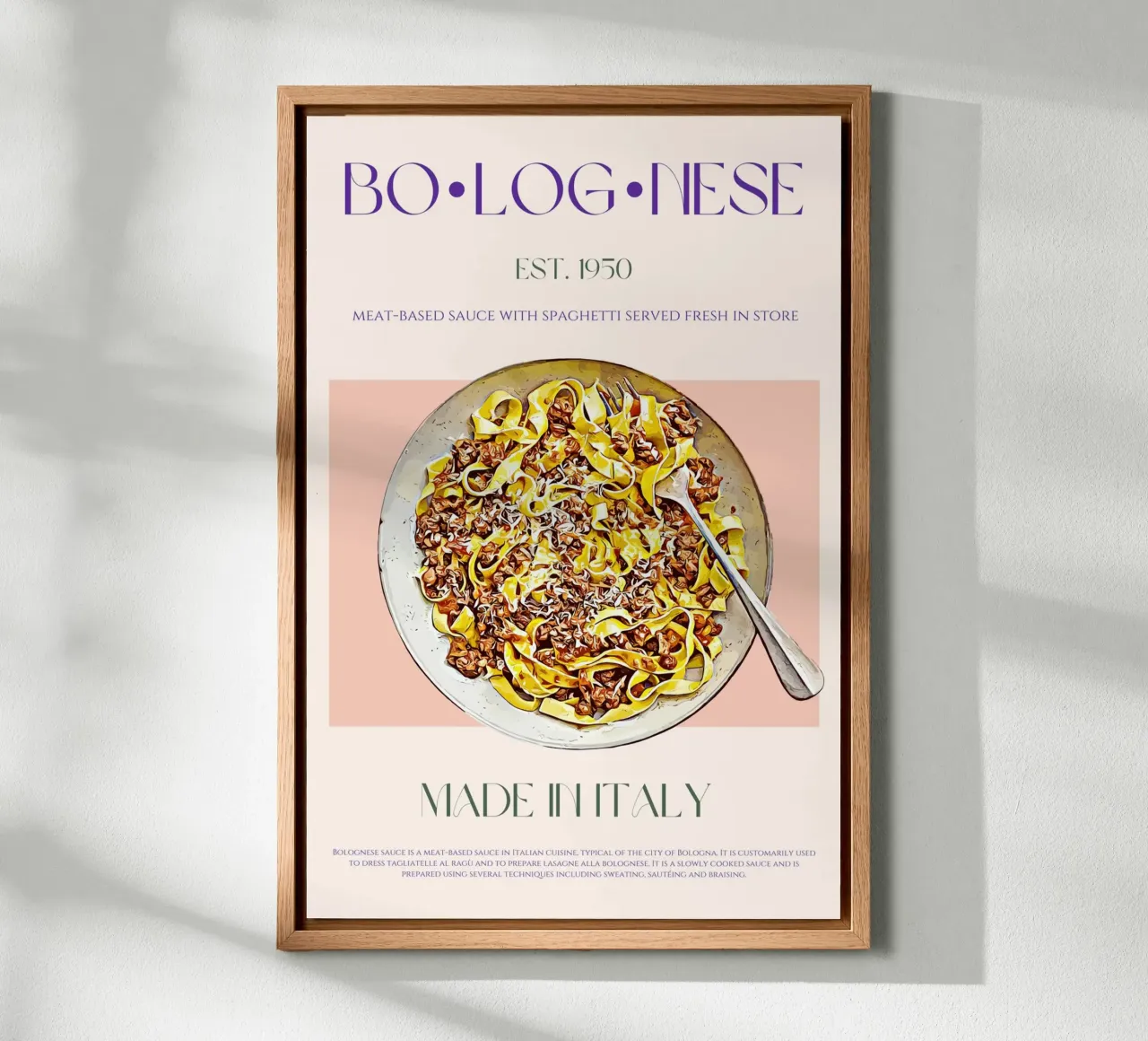 Bolognese Print forex plate by KOKRPrints