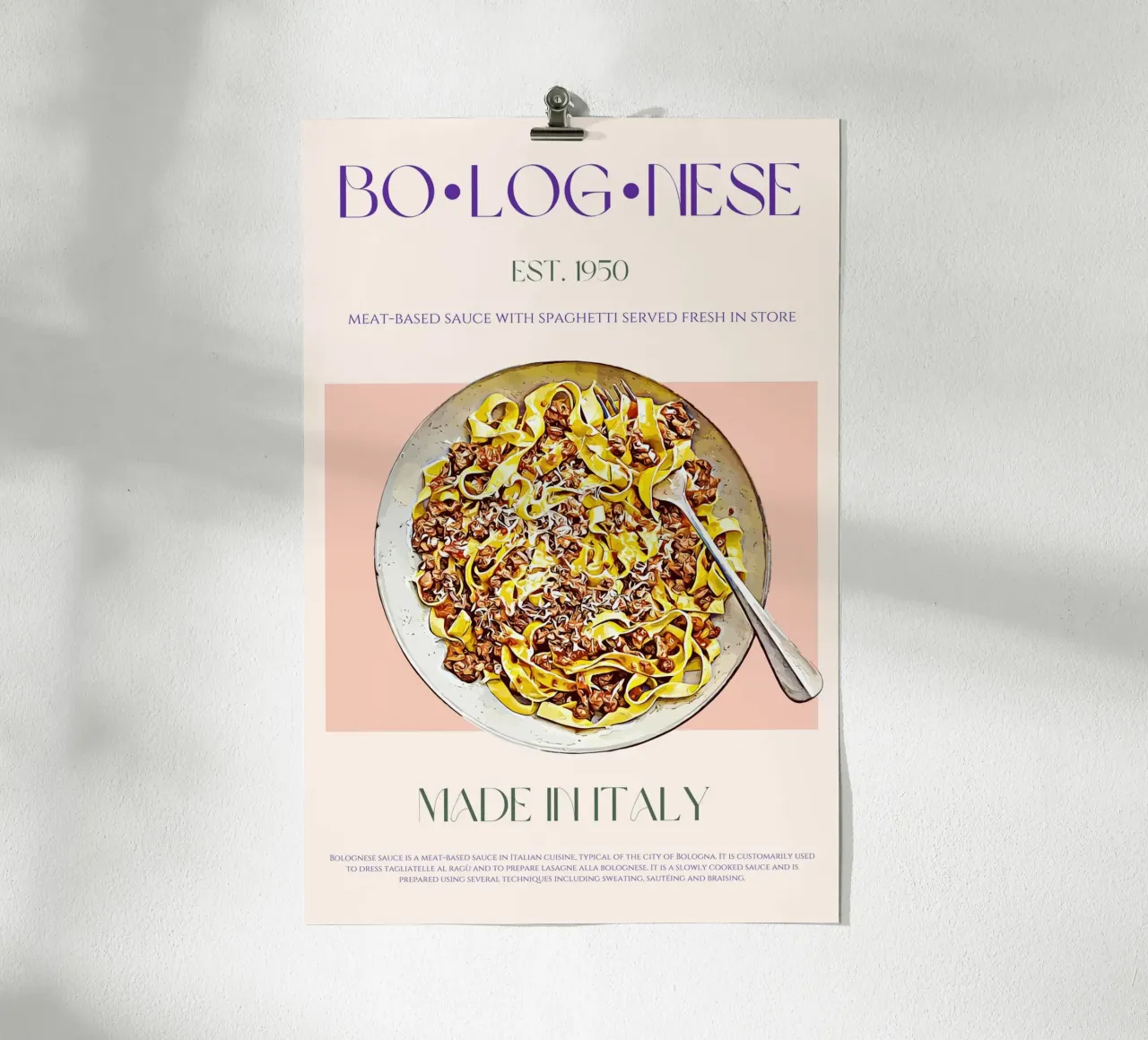 Bolognese Print poster by KOKRPrints