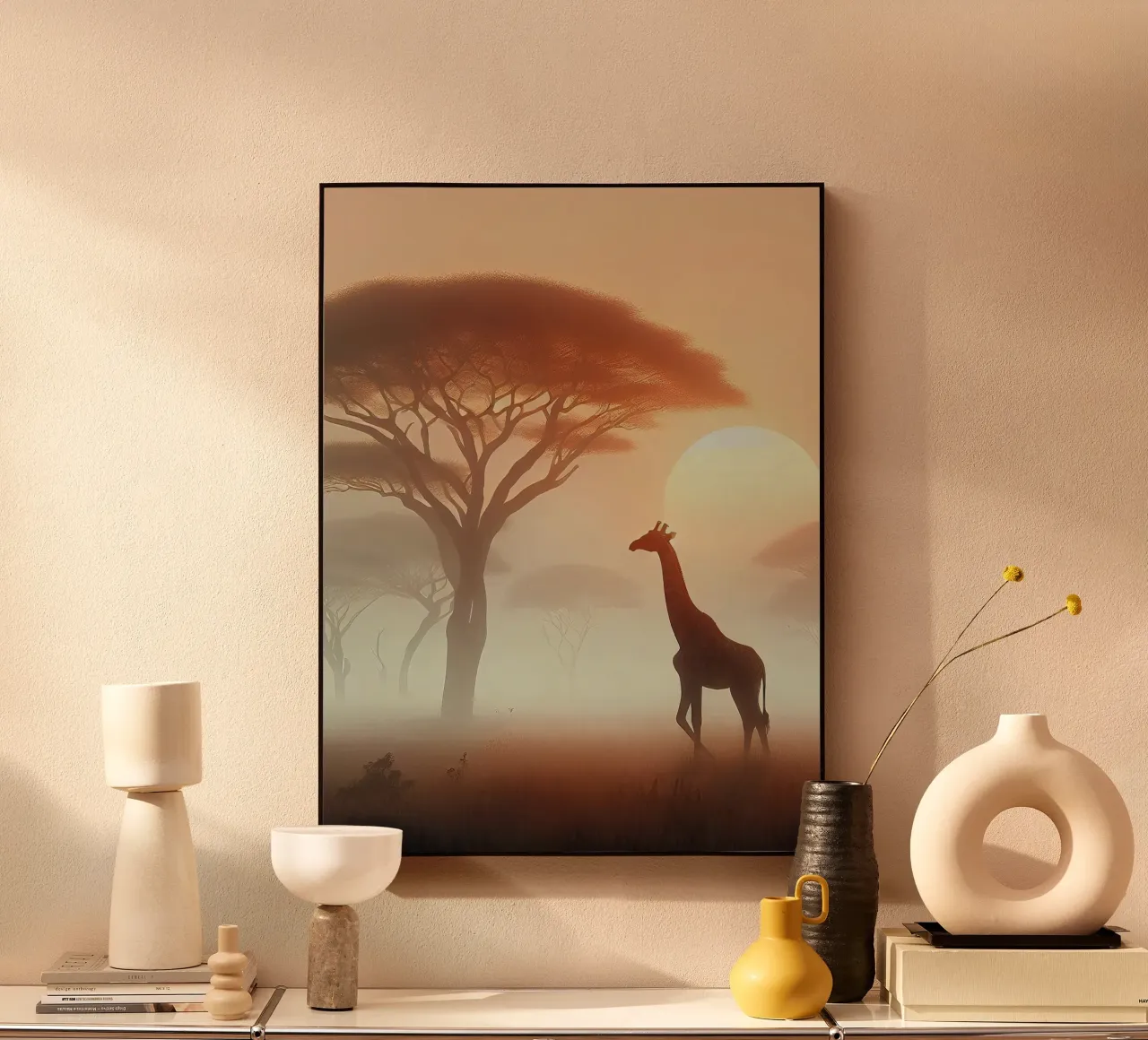 Giraffa nella luce del mattino plexiglass da Digital Naive