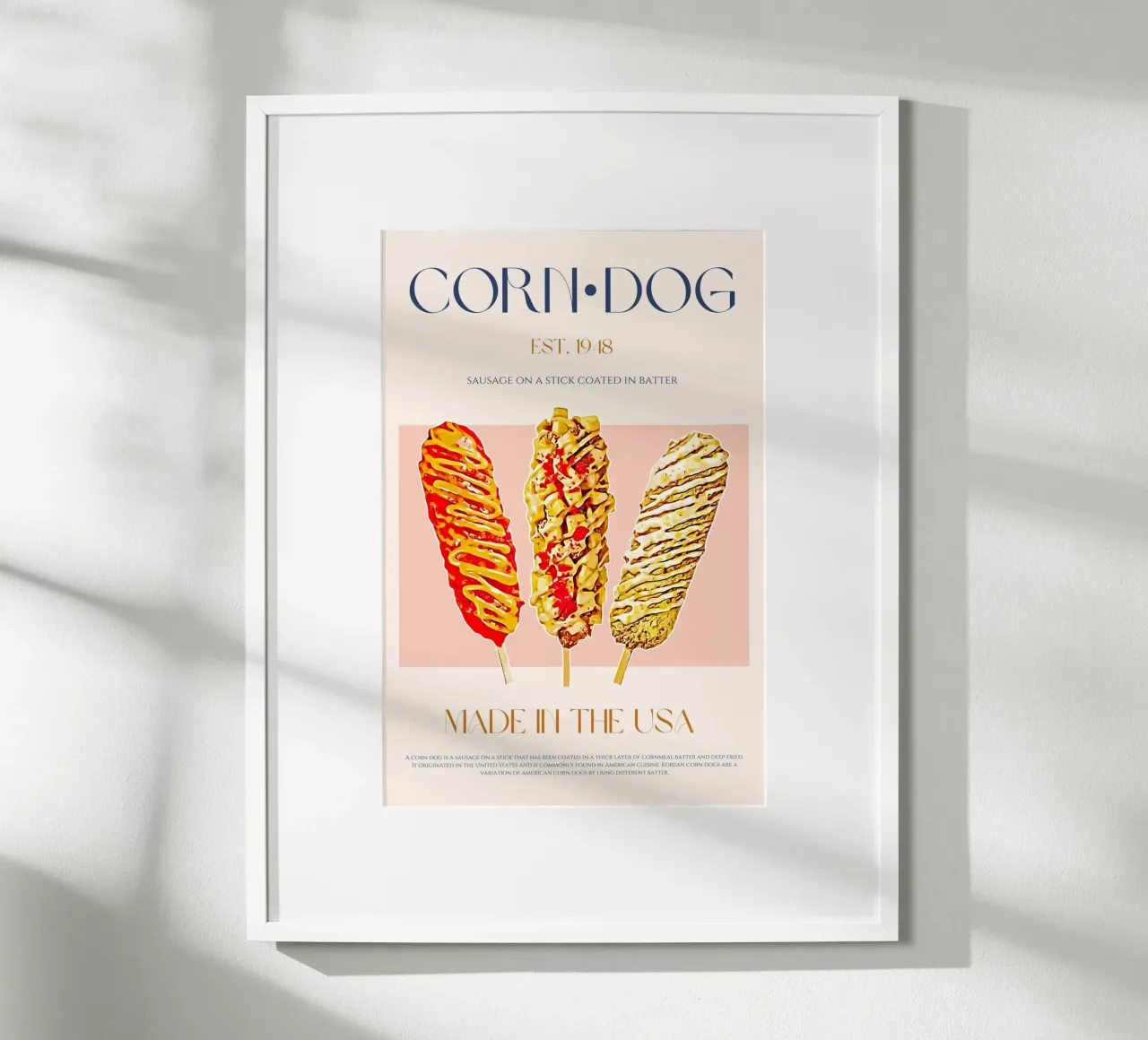 Corn Dog Print poster by KOKRPrints