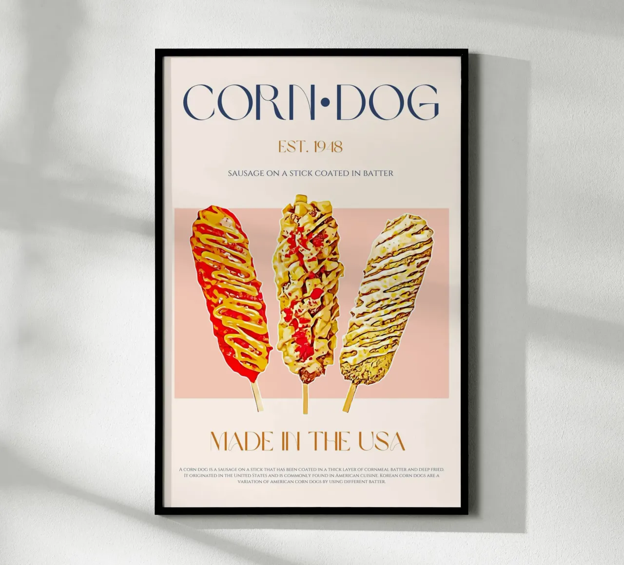 Corn Dog Print poster by KOKRPrints
