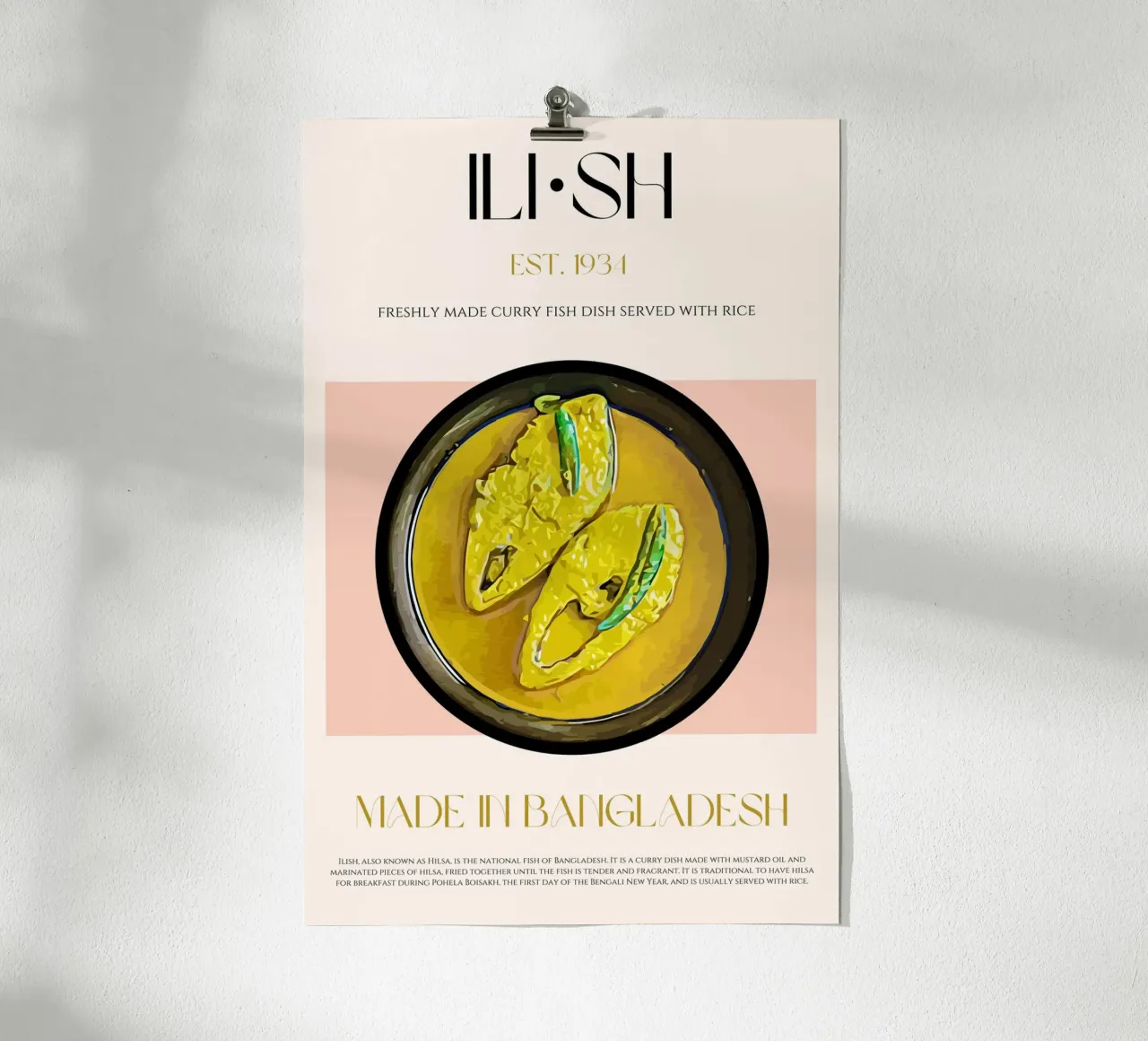 Ilish Print poster by KOKRPrints