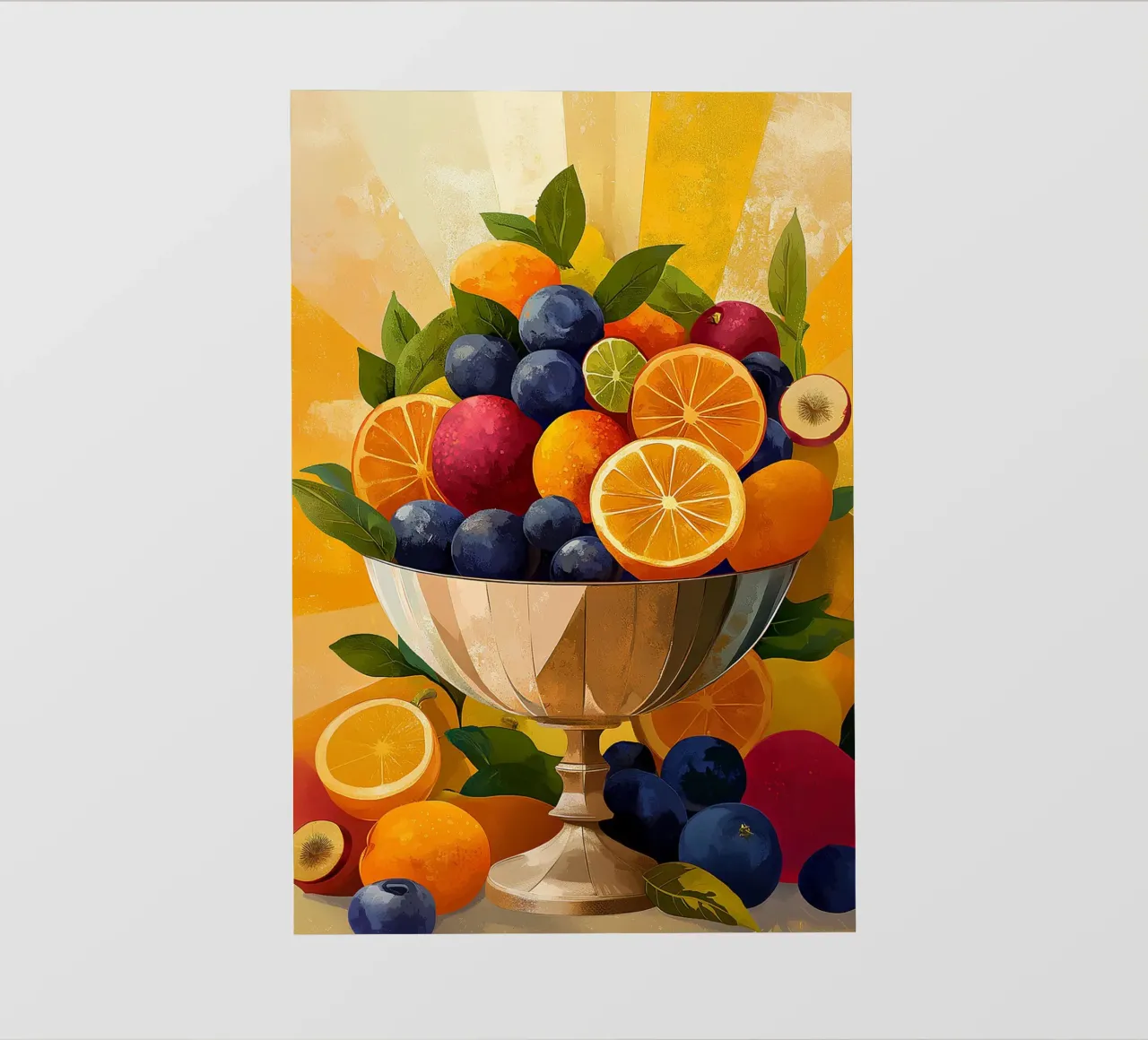 Fruttiera alla luce del sole telo in pvc da Art-Nouveau-Dsg