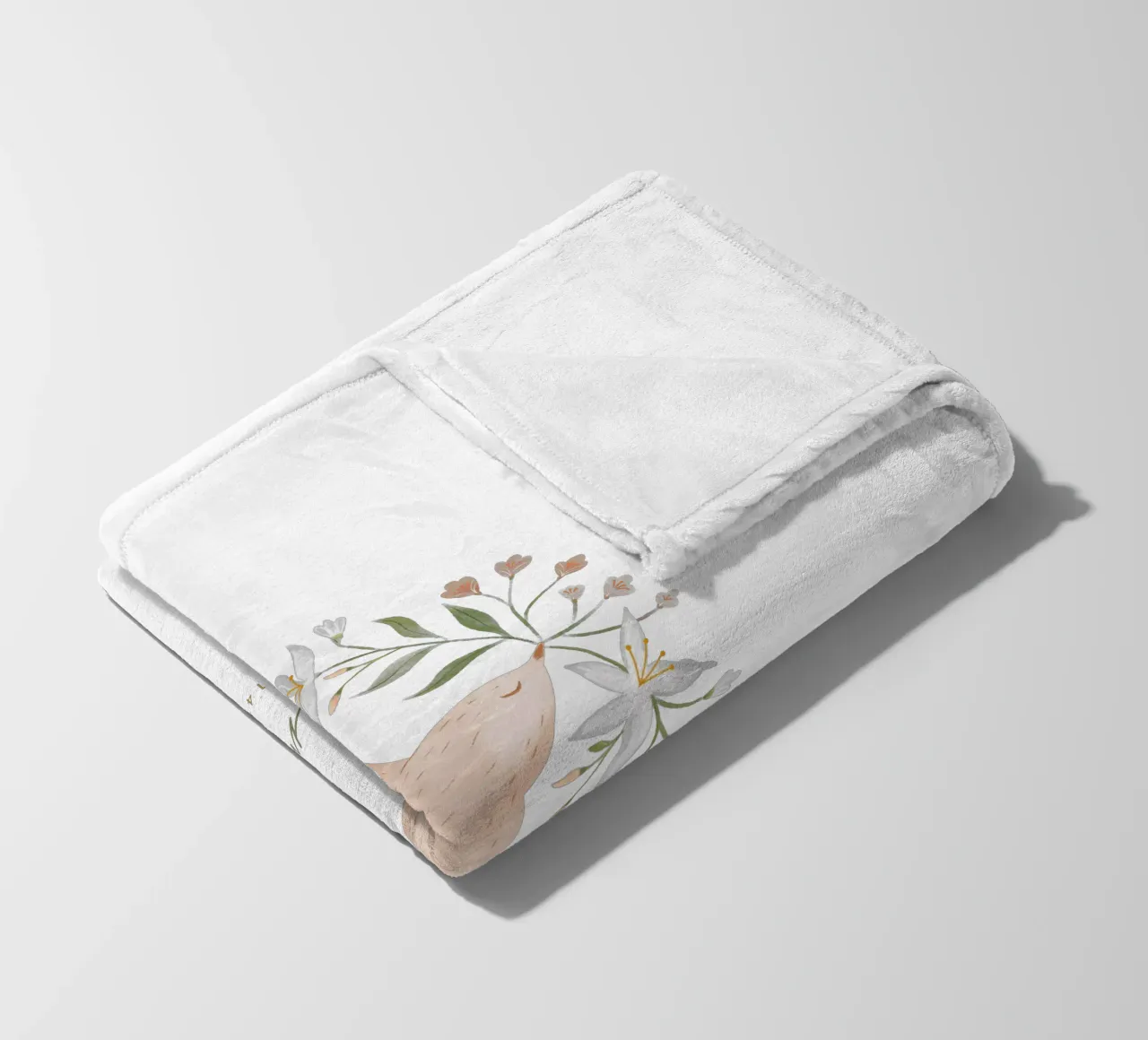Delicate dove fleece blanket by Kartenliebe
