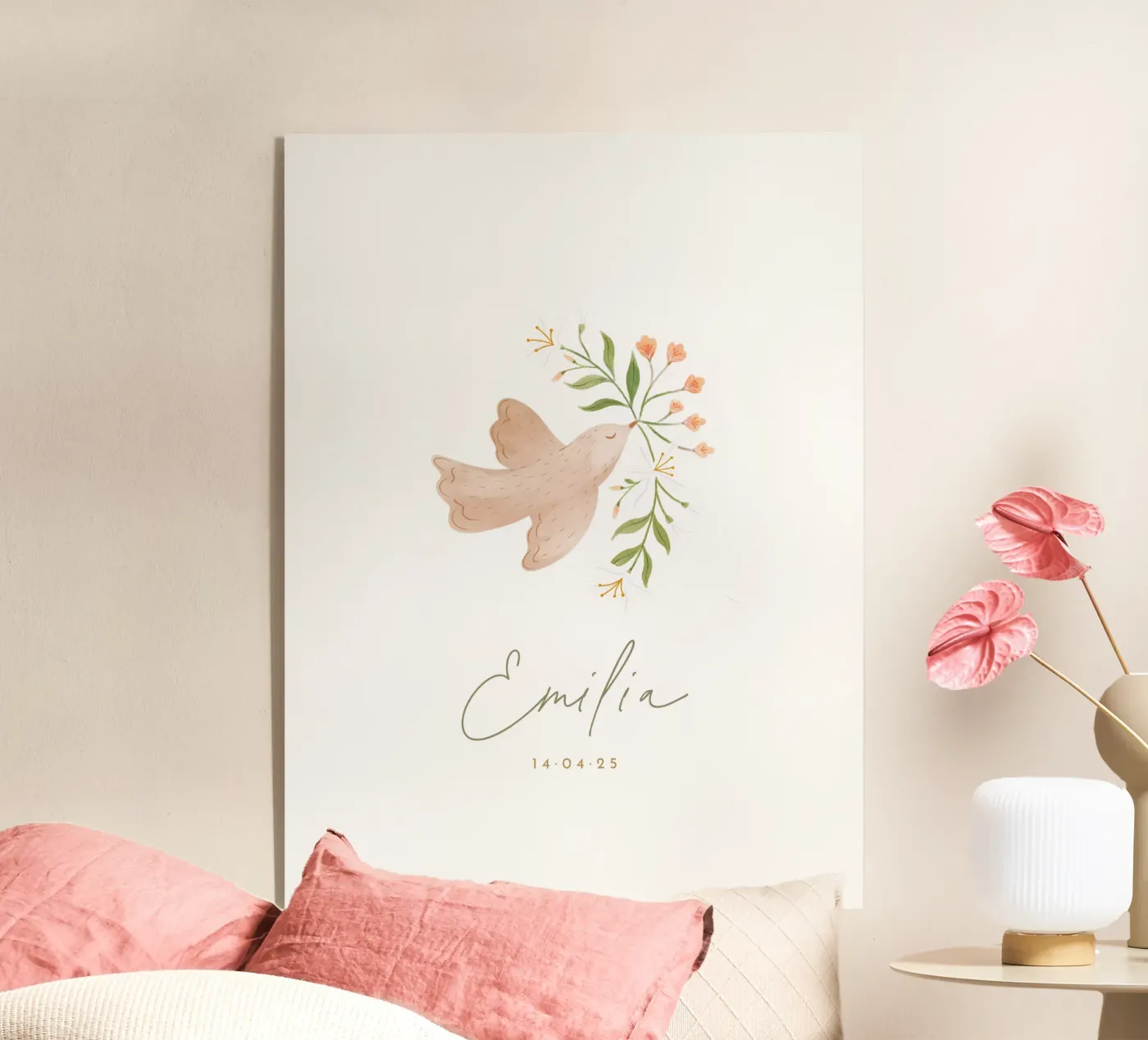 Delicata colomba plexiglass da Kartenliebe