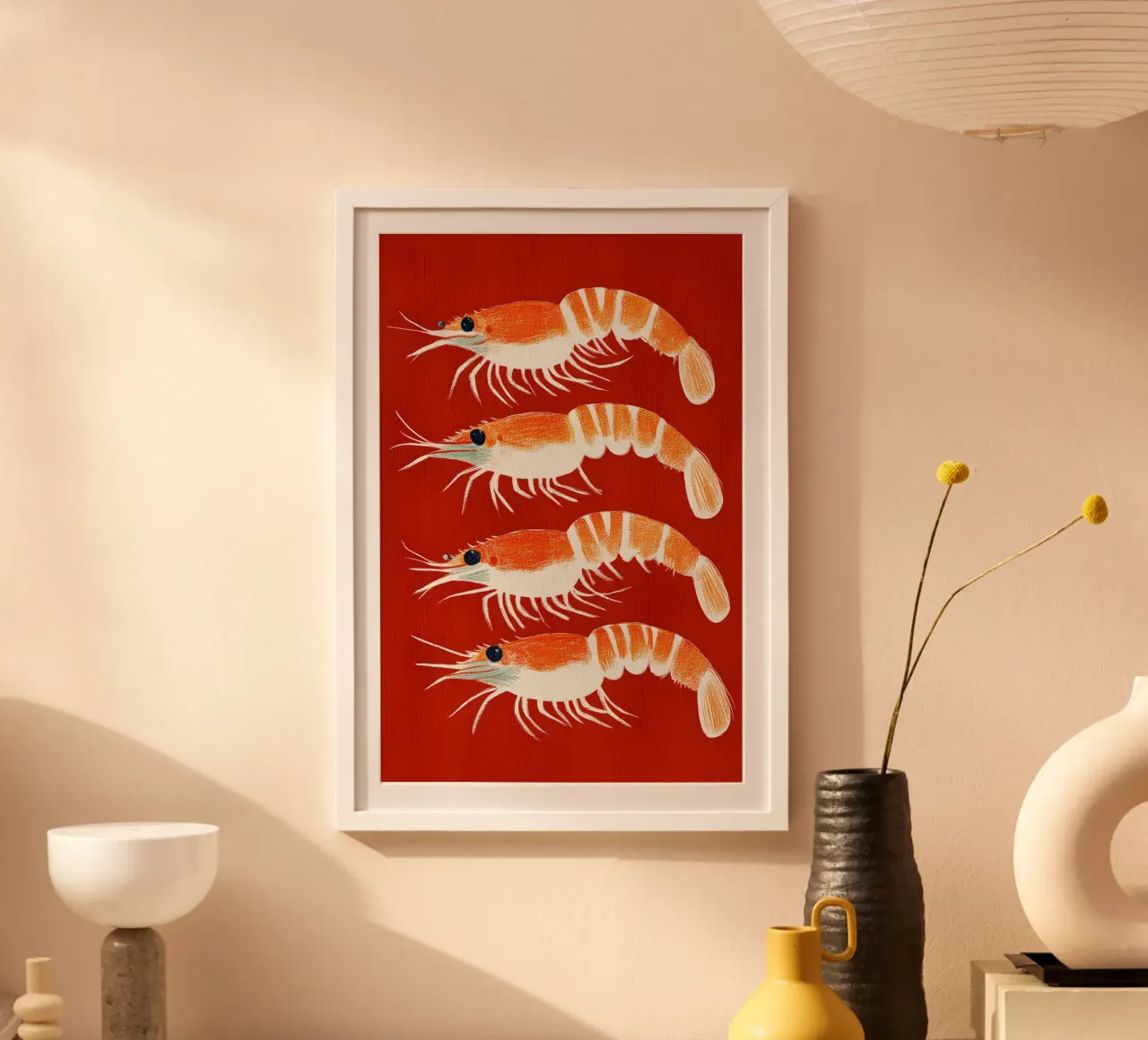 Rote Garnelen poster de Curious Canvas