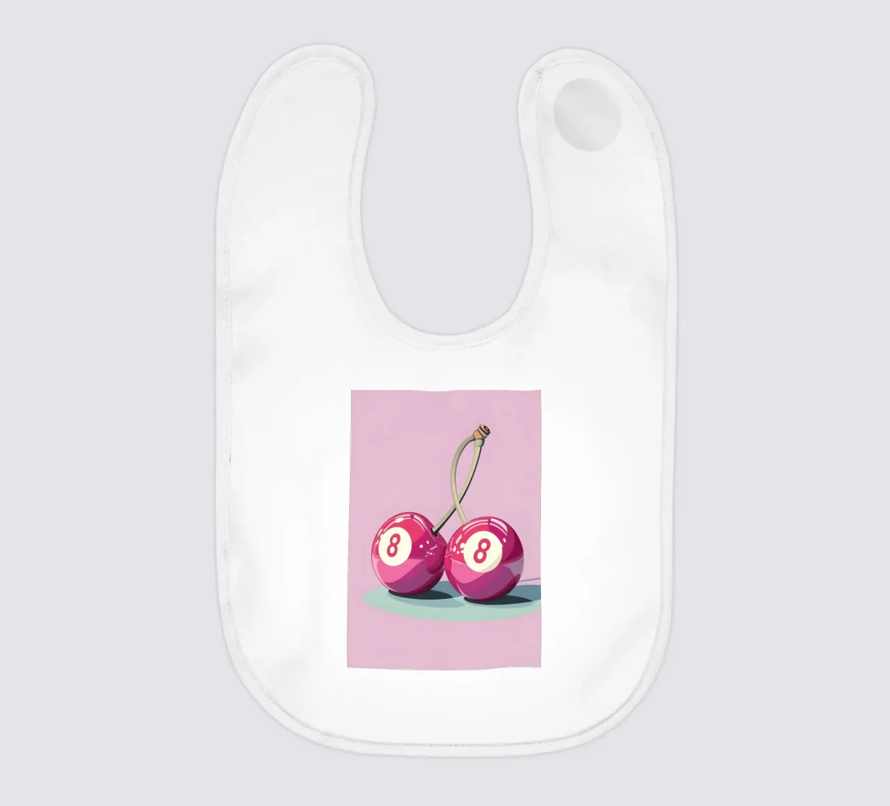 Biliardo Retro Pop Art Cherry - Rosa e viola bavaglino da homdeco