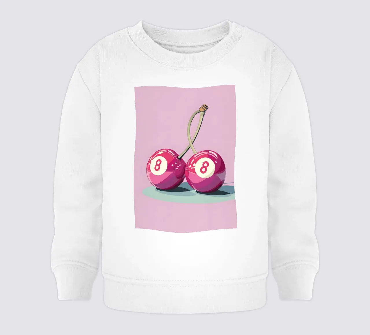 Biliardo Retro Pop Art Cherry - Rosa e viola felpa neonato da homdeco