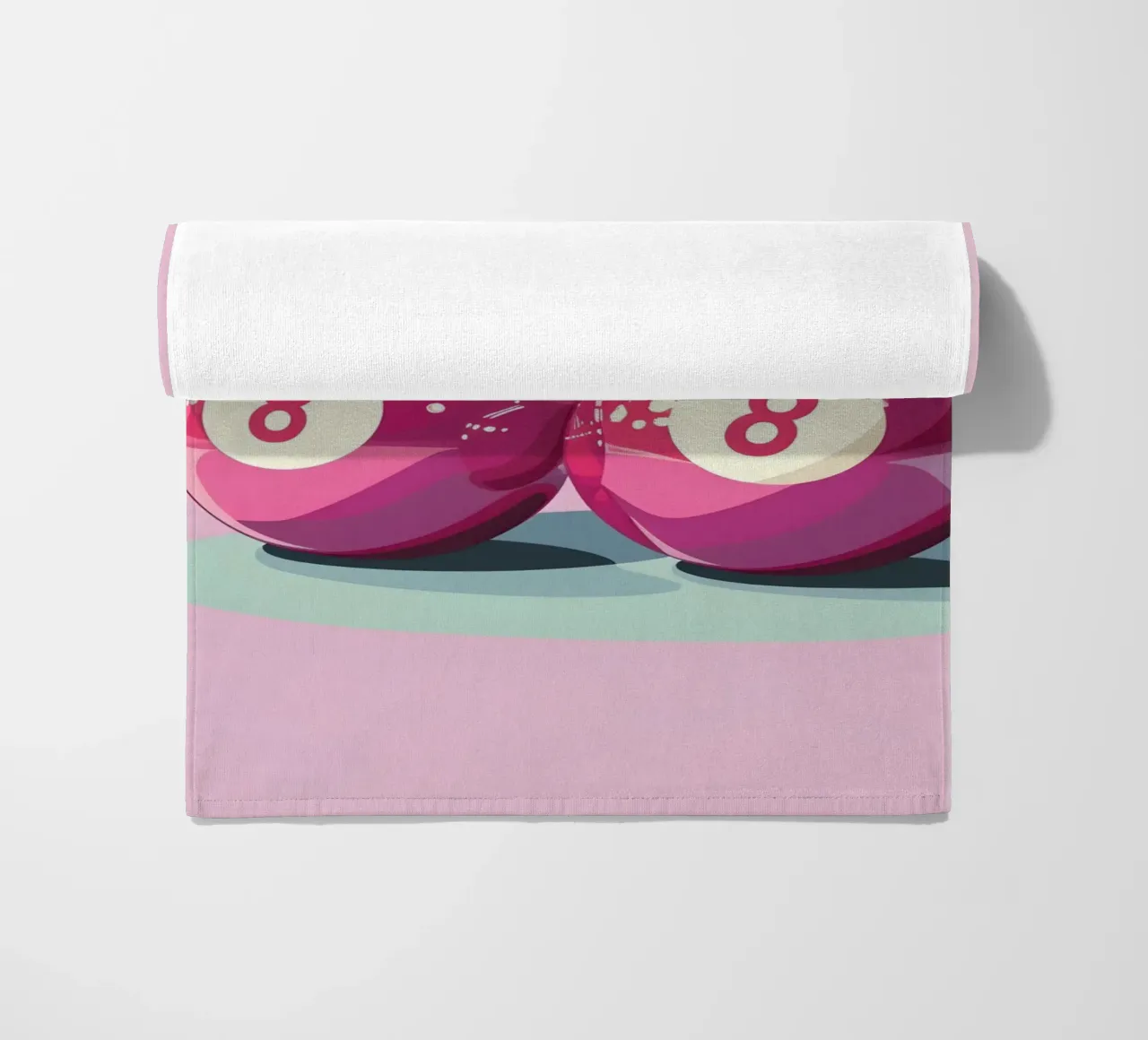 Biliardo Retro Pop Art Cherry - Rosa e viola telo mare da homdeco