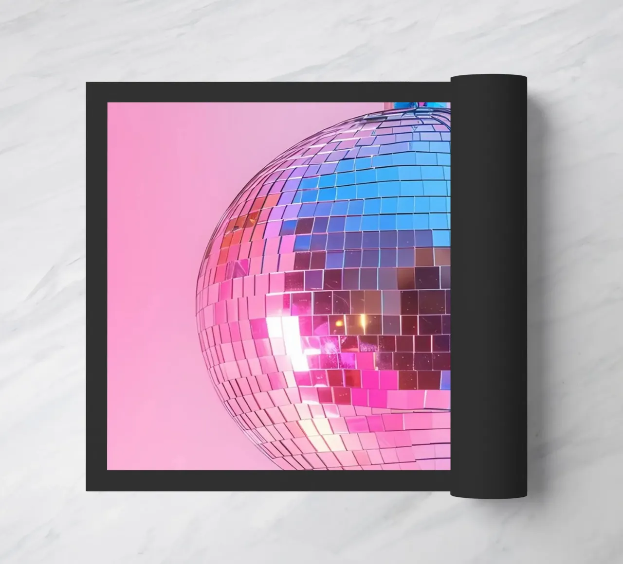 Palla da discoteca retrò - Bagliore graduale rosa e blu zerbino da homdeco